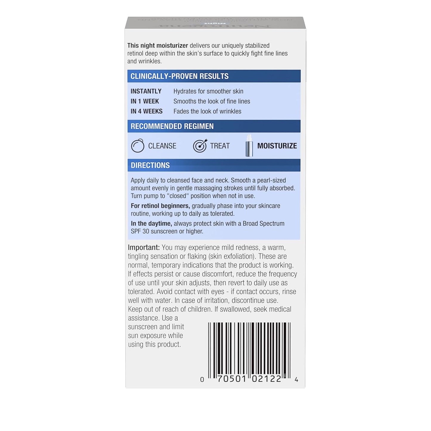 Retinol Moisturizer Rapid Wrinkle Repair Neutrogena