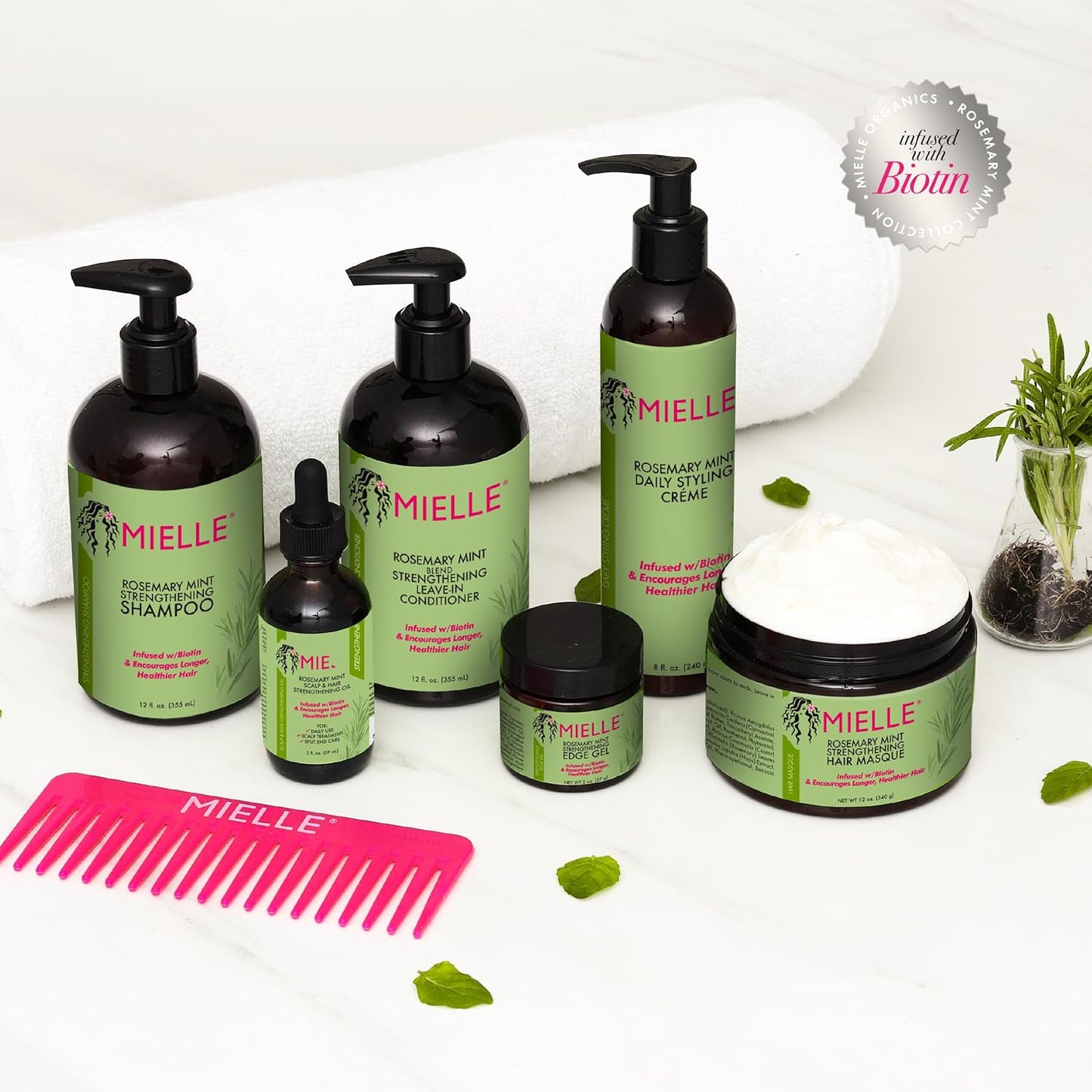 Rosemary Mint Strengthening Hair Masque- Mielle