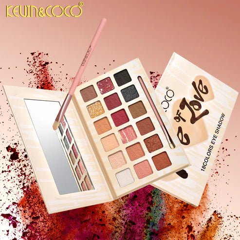 Paleta de Sombra de Ojos 18 Colores Fire Of Love - Kevin & Coco