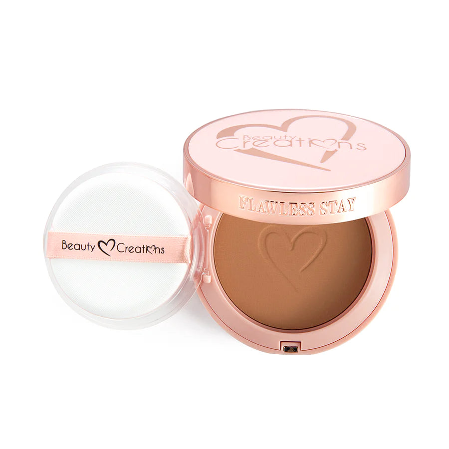 Powder Foundation -Beauty Creations Fawless Stay. Polvo doble función