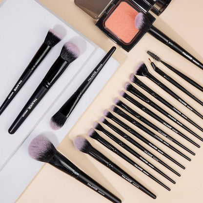 Maange 18 Pcs Pro Makeup Brush