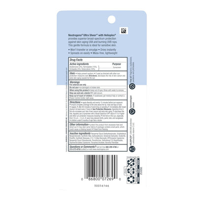 Neutrogena Protector solar facial Ultra Sheer SPF 60, resistente al agua