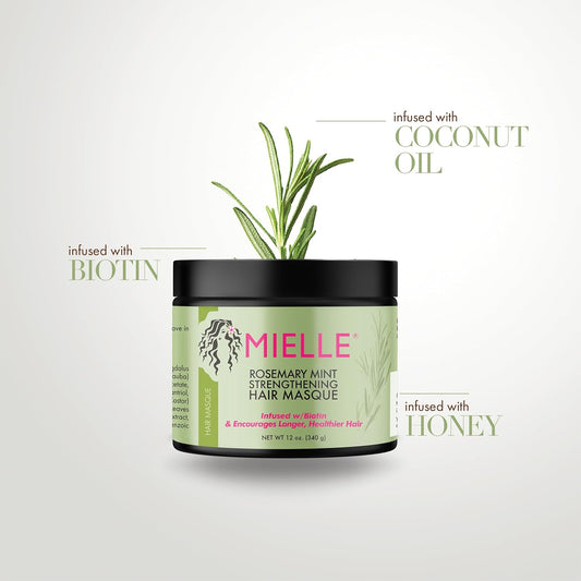 Rosemary Mint Strengthening Hair Masque- Mielle