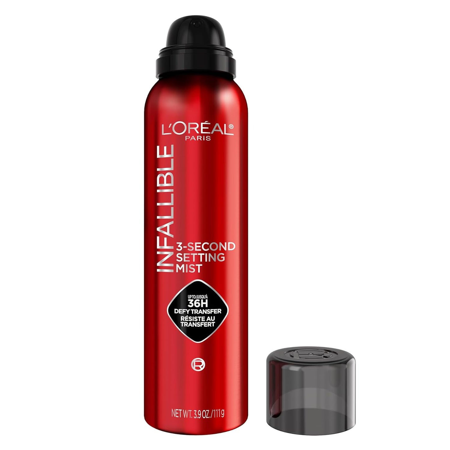 L'Oreal Paris Infallible 3-Second Setting Spray Mist, Microfine Mist for up to 36HR Wear