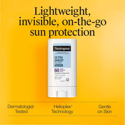 Neutrogena Protector solar facial Ultra Sheer SPF 60, resistente al agua
