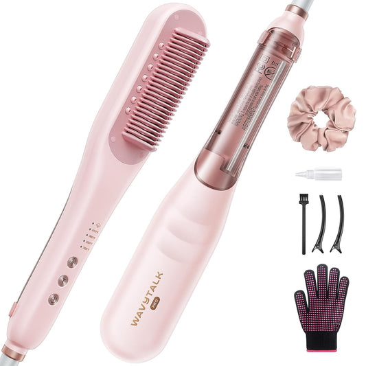 Wavytalk Cepillo alisador de cabello Pro Steamline Pro, cepillo alisador 3 en 1