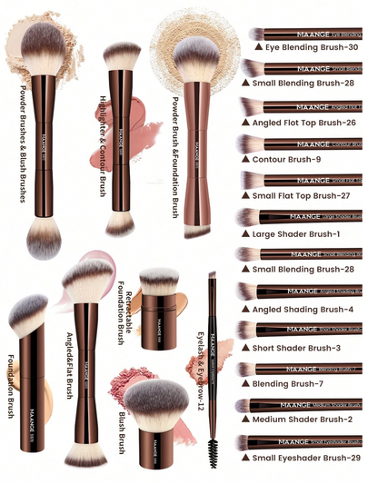 Pack 20 Brochas +Bolso Maange