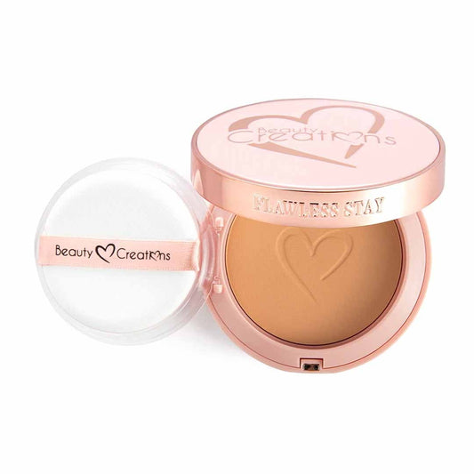 Powder Foundation -Beauty Creations Fawless Stay. Polvo doble función