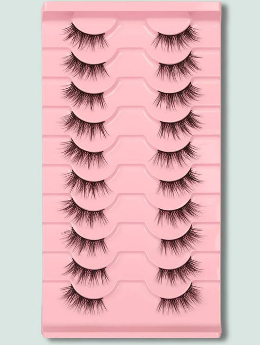 Pestañas corridas pack 10