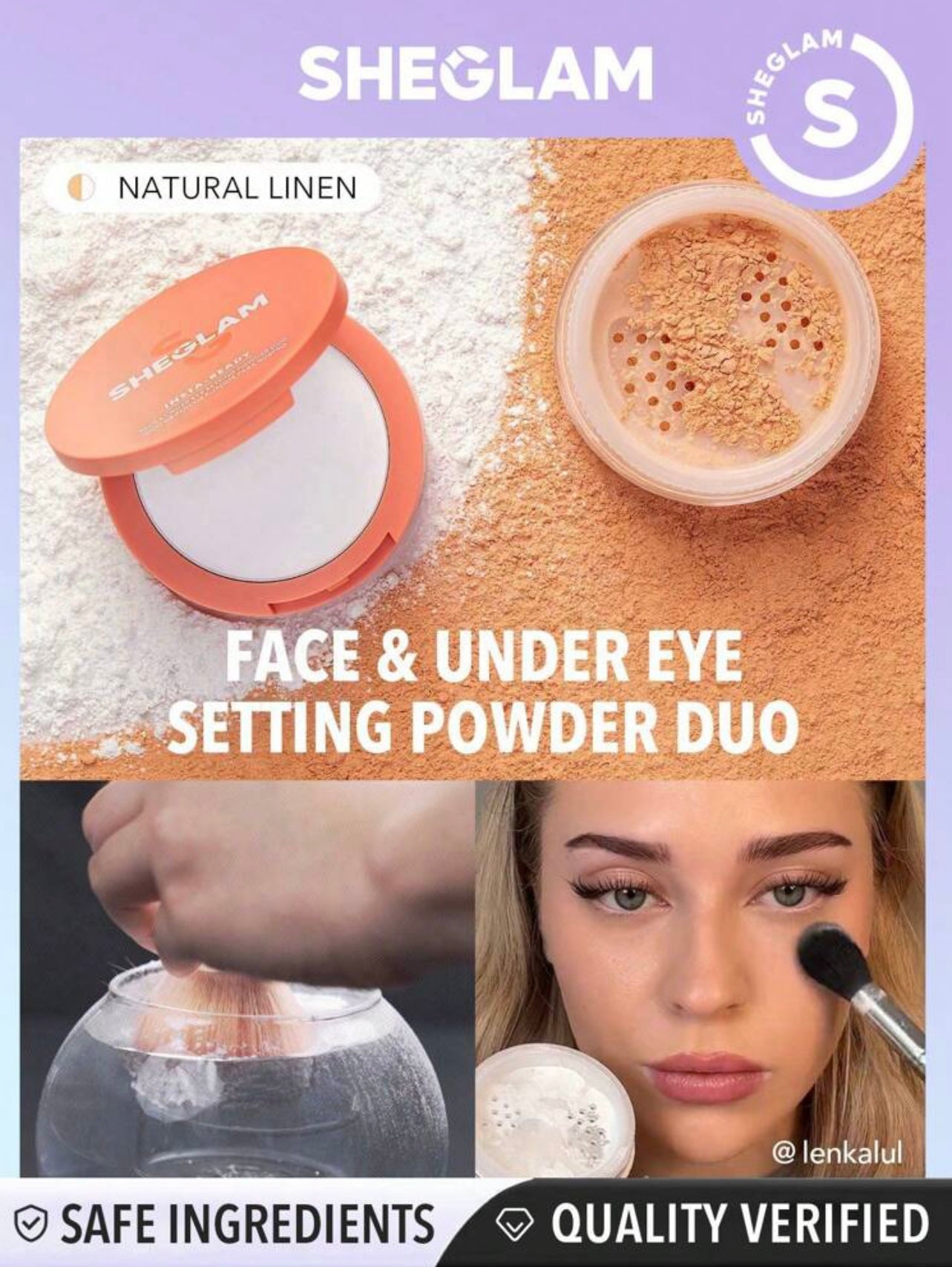 Insta-Ready-SheGlam- Duo de Polvo compacto y suelto