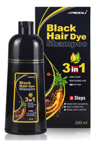 Meidu Shampoo 3 in 1 Black Hair Dye