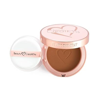 Powder Foundation -Beauty Creations Fawless Stay. Polvo doble función