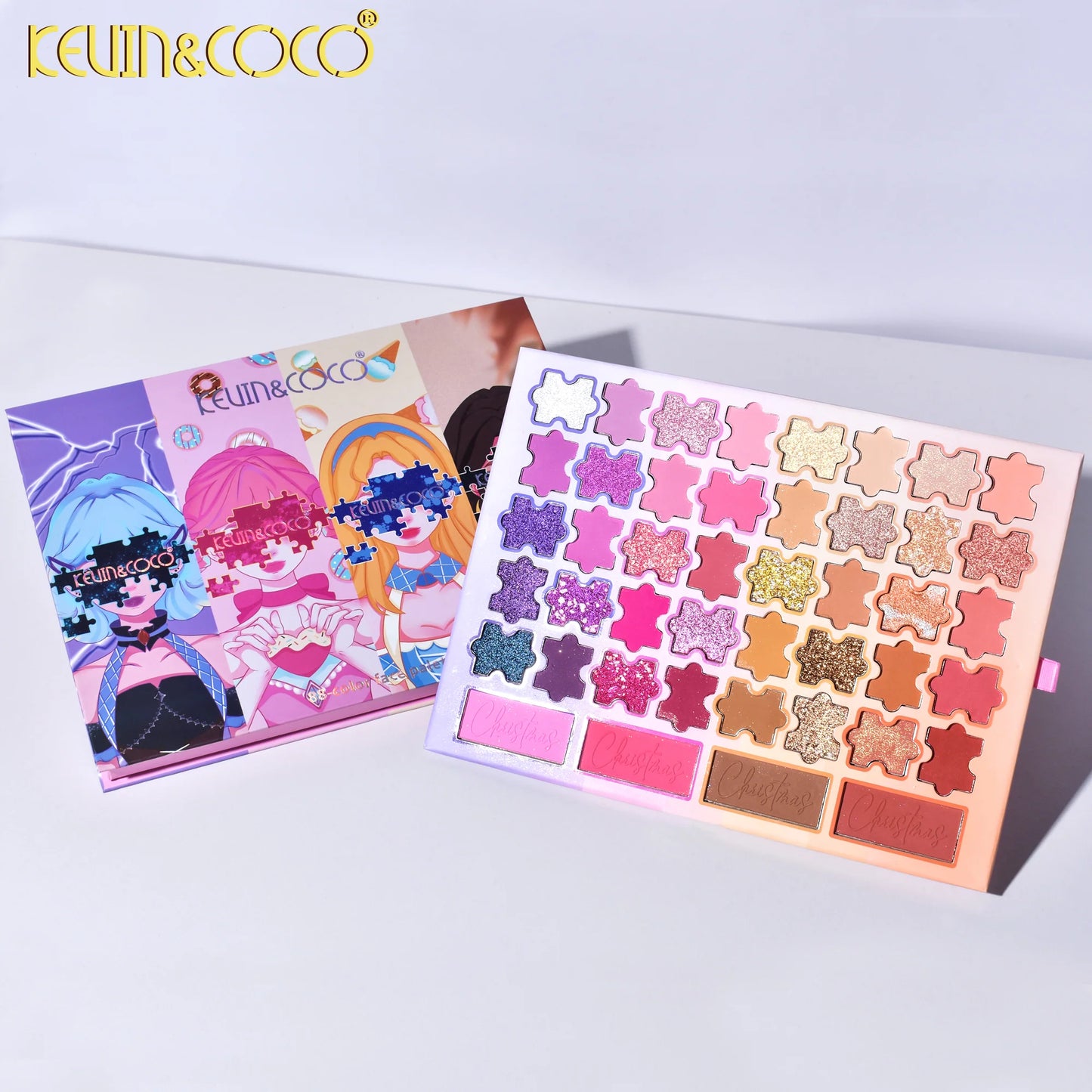 Paleta de sombras de ojos Puzzle de 88 colores Kevin&Coco
