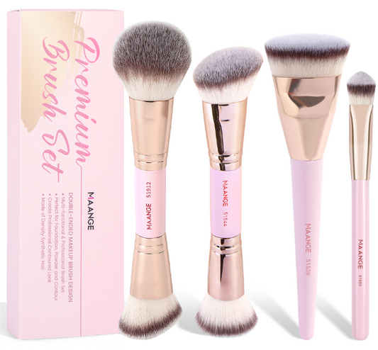 4 Pcs Maange Premium Brush Set Double Ende Makeup Brush Desing